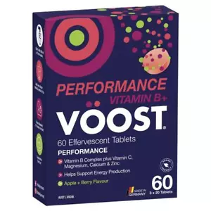 Voost Vitamin B+ Apple + Berry Performance Effervescent 60 Tablets - Picture 1 of 1