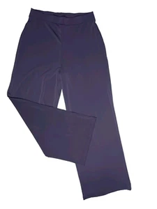 H Halston Pull On Slinky Hose vorne flach weites Bein Gummibund Damen M blau - Bild 1 von 15