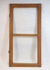 Vintage Landhaus Deko altes verglastes Holz Fenster zweigeteilt ca. 74x38 cm