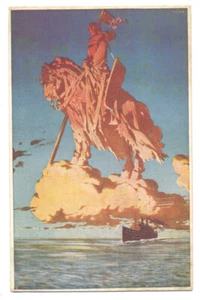 Italienische LLOYD SABAUDO LINE CONTE ROSSO Ozeandampfer Poster-Stil 1930er Postkarte - Bild 1 von 2