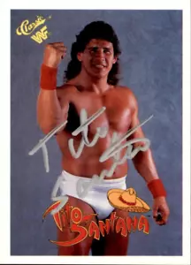 Tito Santana Signed 1990 Classic WWF Card #21 WWE - Picture 1 of 2