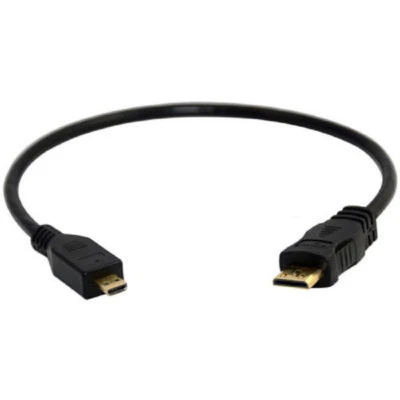 Micro HDMI to MINI HDMI Male to Male Video Converter Cable Phone TV Connector - Image 1 of 2