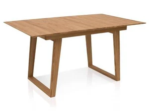 Erweiterbarer Tisch Esstisch Esszimmertisch RONDY 130x90-180x90 Eiche Massivholz - Bild 1 von 7