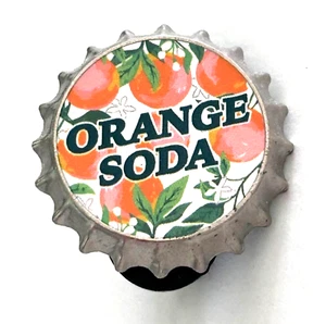 Prendedor de solapa con tapa de botella de refresco naranja Seaworld Busch Gardens naranjas - Imagen 1 de 3