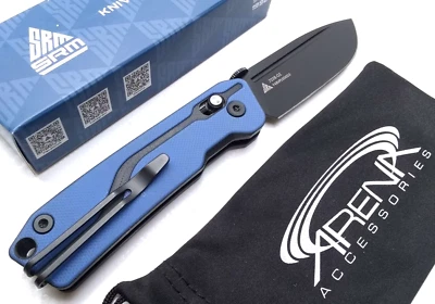 Cuchillo de bolsillo SRM 7228GI Axis Lock D2 hoja G10 pequeño 2,5 oz llevar azul Sanrenmu Foto 1 de 4