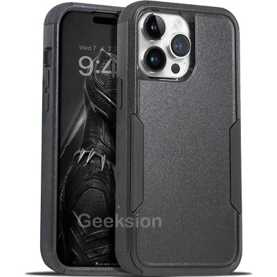 For iPhone 14 13 12 11 Plus Pro Max Shockproof Rugged Hard Heavy Duty Case Cover - Image 1 of 4