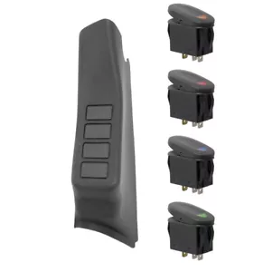 Rugged Ridge 17235.86 A-Pillar Switch Pod Kit for Jeep Wrangler 07-10 - Picture 1 of 8