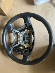 2004-2005 HONDA CIVIC STEERING WHEEL BLACK LEATHER OEM - Picture 1 of 16