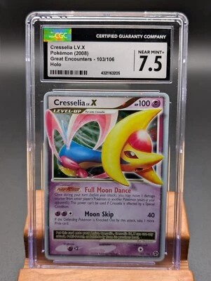 2008 Pokemon Great Encounters Cresselia LV. X Holo #103 CGC 7.5 - Image 1 of 2