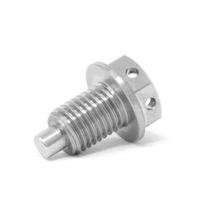 Perno de sumidero de titanio m12 perforado 15 mm x 1,5 imán de acero inoxidable se adapta a Honda Kawasaki - Imagen 1 de 2