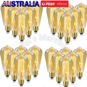 6/12/36 X ST64 E27 Vintage Retro Edison Bulbs,40W Filament Warm White light bulb - Picture 1 of 18