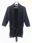 St Michael Vintage Women 50% Wool Blend Layers Black Cardigan Size 8 Ref303