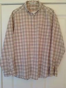 CLAIRBORNE MEN'S LONG SLEEVE PLAID SHIRT. SIZE LARGE 100% COTTON - Picture 1 of 5