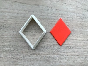 Rhombus Cookie Cutter Fondant Jewelry Mini Clay Earring Diamond Geometric Forms - Picture 1 of 1