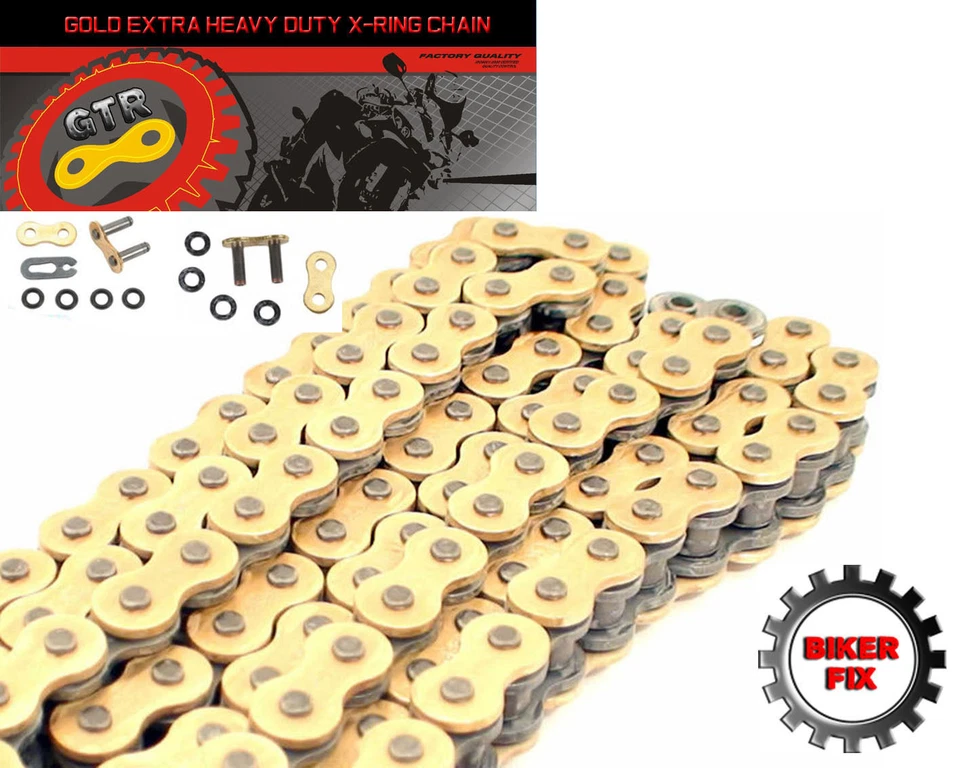 Se adapta a Yamaha XT500 D,E,F,G,H 77-85 Oro Extra Resistente X-Ring Cadena GTR Foto 1 de 1