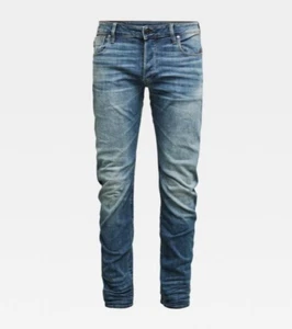 G-STAR RAW Mens Arc 3D Slim Worn Aged Stretch Blue Denim Jeans 32 x 32 RRP $230 - Picture 1 of 7