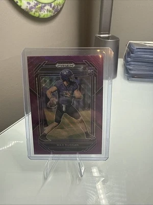 2023 Panini Prizm Draft Picks Max Duggan #107 Purple Prizm /75 (RC) - Image 1 of 2