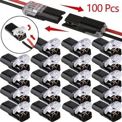100X 12V Wire Cable Snap In Connectors Terminal Connection Joiners Car Auto Plug - Image 1 of 4