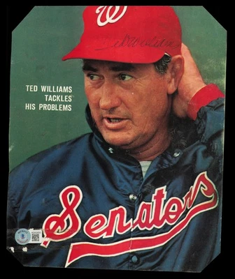 Ted Williams Signed 8x10 Sports Illustrated Cover Senators Beckett #AD43450 - Image 1 of 3