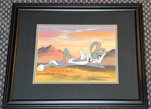 CELDA DE ANIMACIÓN DE PRODUCCIÓN BUGS BUNNY AÑOS 70 PINTADO A MANO FONDO DE PRODUCCIÓN - Imagen 1 de 3