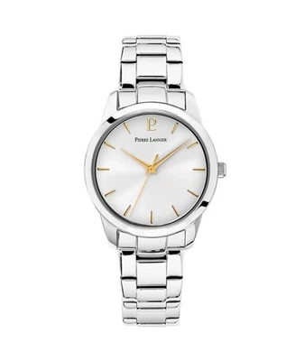 PIERRE LANNIER Mujer Analógico Cuarzo Informal Reloj Clásico Vestido Esfera Plateada Impermeable Foto 1 de 4