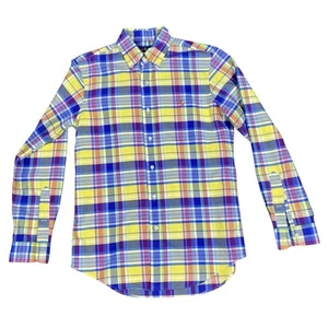 Ralph Lauren Button Down Shirt Men's Small Madras Plaid Preppy Pony Logo NWOT - Imagen 1 de 11