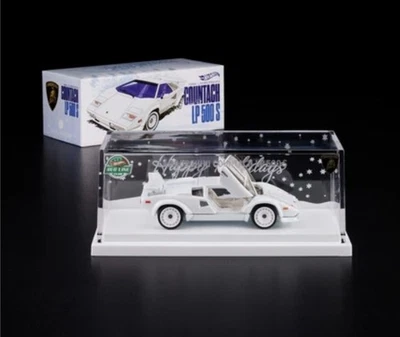 1 Lamborghini Countach LP 500 S 1982 blanco Hot Wheels RLC con vitrina 2025 Foto 1 de 2