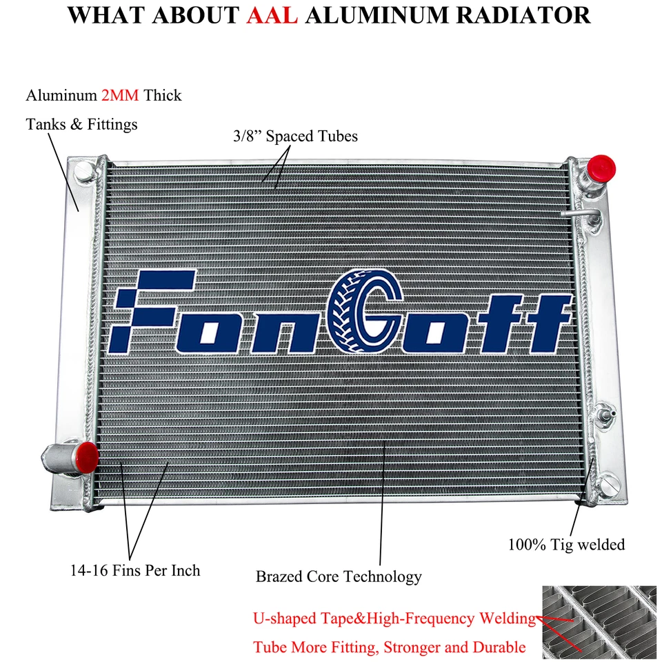 3Row Radiator+Condenser Combo For 2007-15 Infiniti G25 G35/2010-2020 Nissan 370Z - Image 1 of 4
