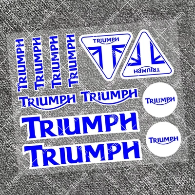 TRIUMPH FUEL TANK FAIRING BODY BADGE EMBLEM DECALS STICKER large - Image 1 of 3