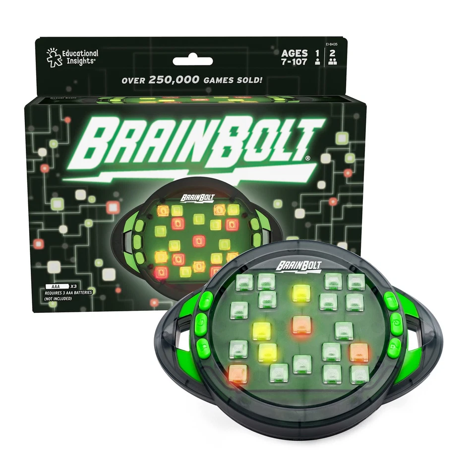 BrainBolt - Jogo de memória portátil com luz e som, jogos cerebrais eletrônicos... - Imagem 1 de 4