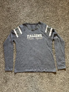 Augusta Sportswear Falcons #MomSquad Long Sleeve Gray/Blue Pullover Shirt Large - Picture 1 of 11