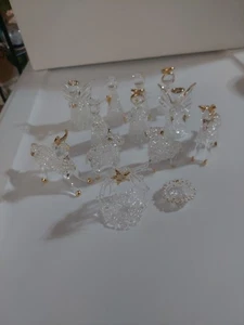 Figuras de Navidad de vidrio hilado pequeñas decoraciones por recorte un hogar - Imagen 1 de 8