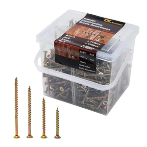 Wood Interior Construction Screw Coarse Thread Phillips Drive Bugle Head Yellow - Picture 1 of 12