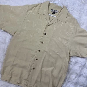 Tommy Bahama Hawaiian Shirt Mens XXL 100% Silk Floral Paradise Plant Button Up - Picture 1 of 6