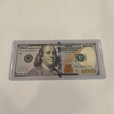 *Circulated Series 2017 A $100 Dollar Federal Reserve STAR* Note PF13072776* - Image 1 of 4