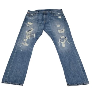 Denim & Supply Ralph Lauren Distressed Ripped Jeans - Button Fly Denim - Picture 1 of 15