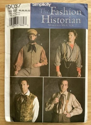 Simplicity historical costume pattern # 5037 in men's sizes 46 48 50 52 Pattern - Image 1 of 4