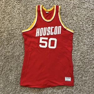 Vintage 80s Houston Rockets Ralph Sampson Sandknit NBA Basketball Jersey Large - Picture 1 of 7