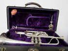 King Master Cornet Silver 147775  Medium Bore Patented Aug. 27, 1918 with Case