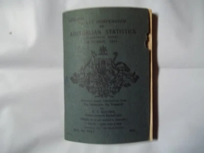 POCKET COMPENDIUM of AUSTRALIAN STATISTICS OCT,1934,  - Image 1 of 4