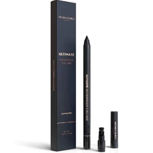 💞 GENUINO Wowcombo Ultimate Impermeable ~ Delineador de Ojos Lápiz NEGRO ~ Con Sacapuntas - Imagen 1 de 4