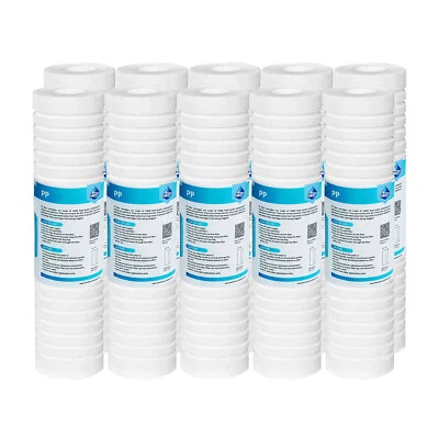10 Pack 0.5/1/5 Micron 10x2.5" Grooved Sediment Water Filter Purifier Cartridges - Image 1 of 4
