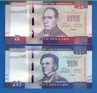 Liberia P-31 & P-32 5 & 10 Dollars 2016 Uncirculated Banknotes Set # 3