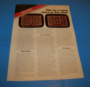 Vintage Video Game News Article "Tips For Scoring More On Pac-Man" 1980's - Picture 1 of 2