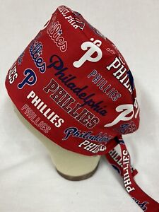 Men/Women Surgical Scrub Cap Lined Philadelphia Phillies MLB Awesome Cap Cotton
