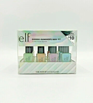 Juego de uñas e.l.f Goodie Gumdrop - 10 esmaltes de uñas en pastel, neutro y brillo Foto 1 de 4