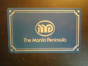 *MANILA PENINSULA* VINTAGE HOTEL/LUGGAGE LABEL/STICKER. APPROX. 5.00" x 3.00" - Picture 1 of 1