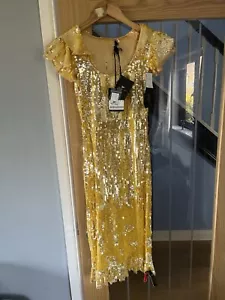 Elisabetta Franchi Kleid Senf/Gelb/Gold Euro 40 Neu Mit Etikett - Bild 1 von 8