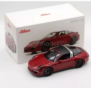 Schuco 1/18 Scale For Porsche 911 Targa 4 GTS Red Diecast Toy Collection NIB - Picture 1 of 7