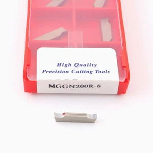 10PCS MGGN200R-8 MGGN200 CNC Lathe Tools Carbide Grooving Inserts For Aluminium - Picture 1 of 4